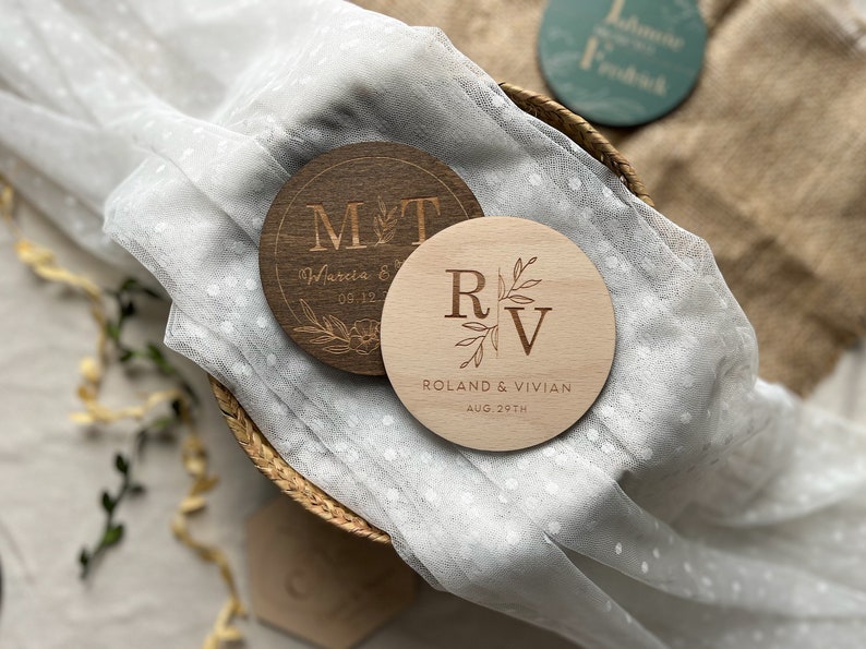 Personalized Gift Coaster Favors Wedding Coasters Set Wedding Etsy