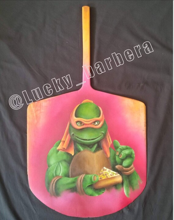 Teenage Mutant Ninja Schildkrote Malerei Michelangelo Voller Etsy