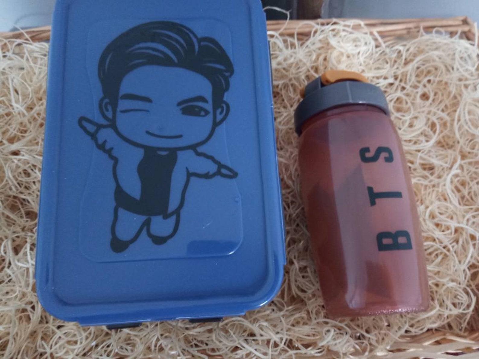 BTS character picnic/lunch box set Etsy