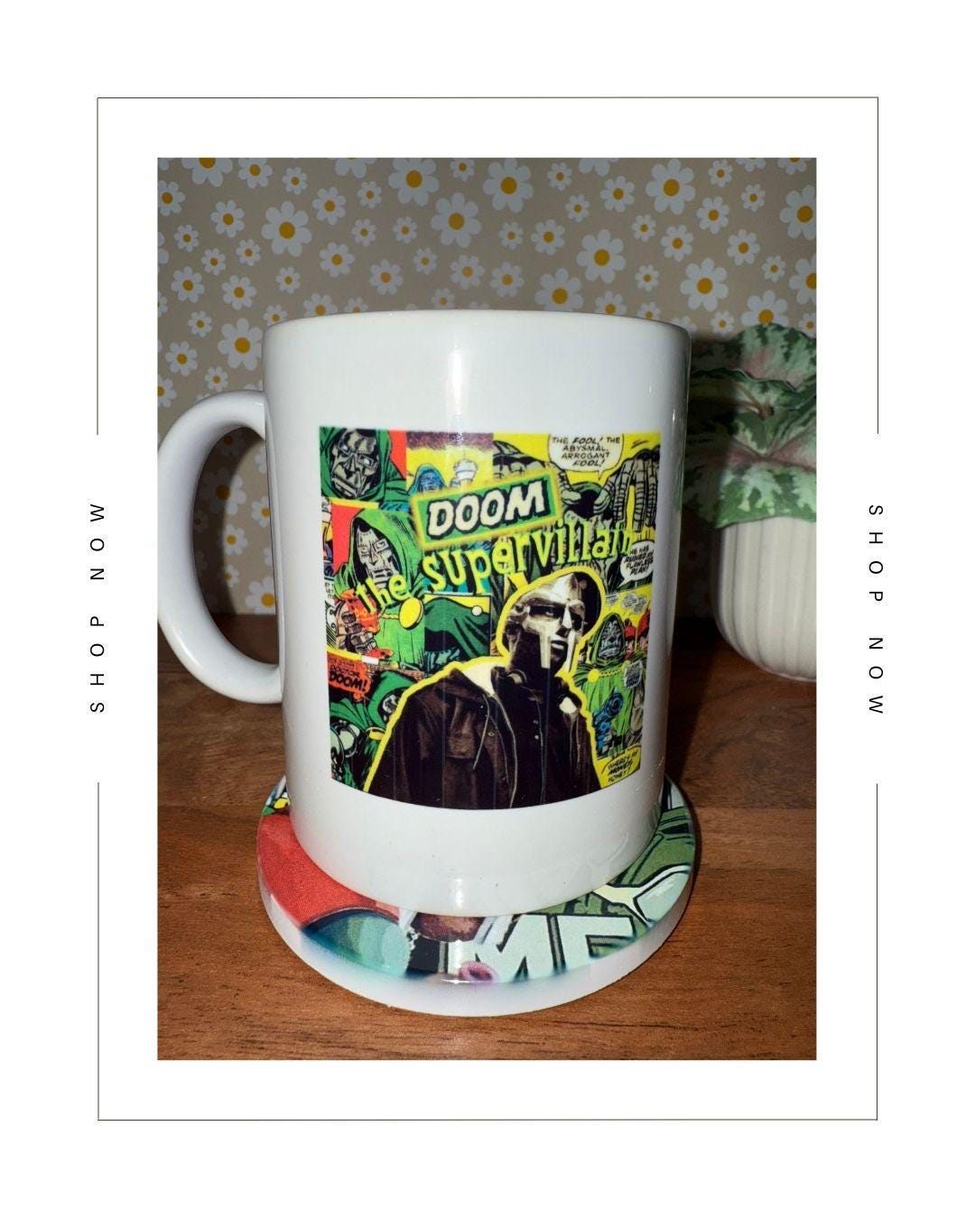 MF DOOM Rapper Cup and Coaster Set - Handmade, Unique Music Lover Gift ...