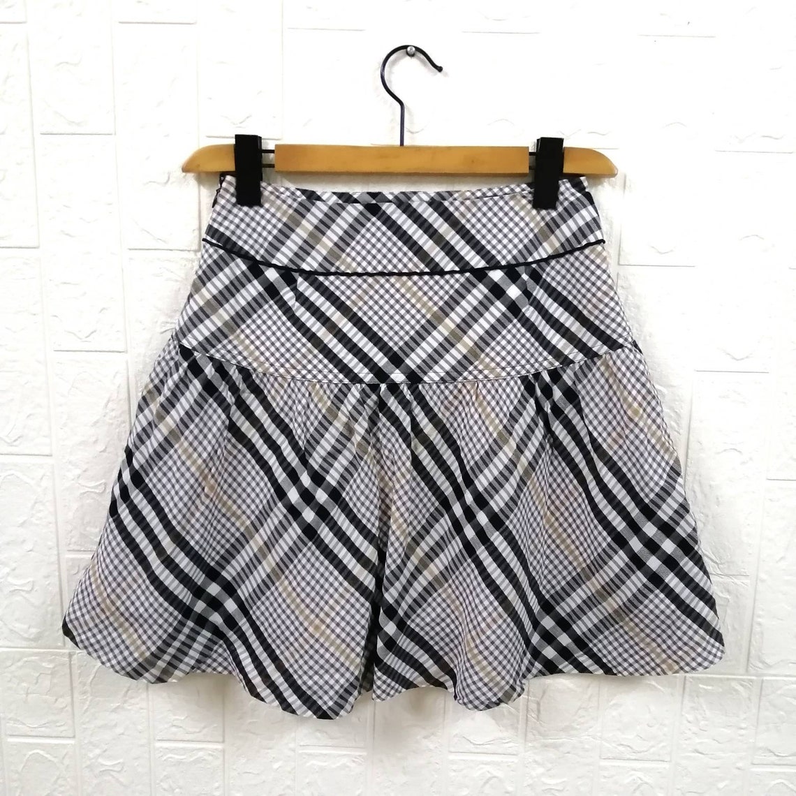 BURBERRY Authentic Nova Check Mini Skirt Vintage Wrap Skirt | Etsy