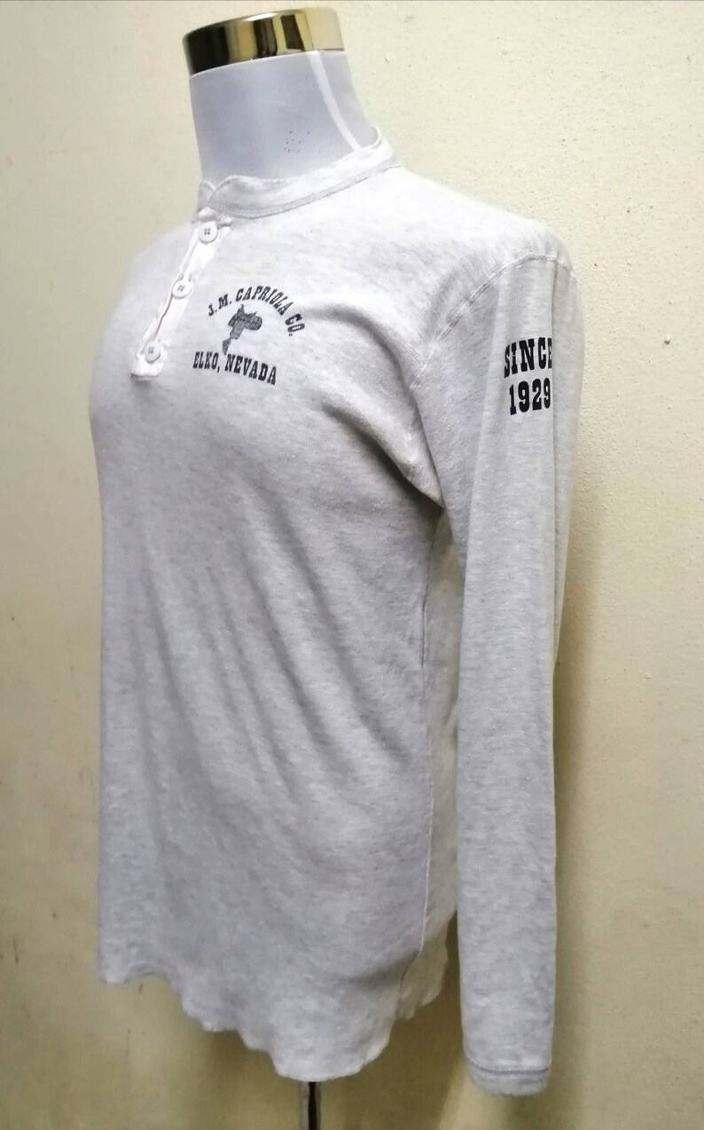The Capriola Cowboy Vintage 80/'s Shirt Long Sleeve Big Print Cowboy Classic Very Rare Buckaroo Country SzXL