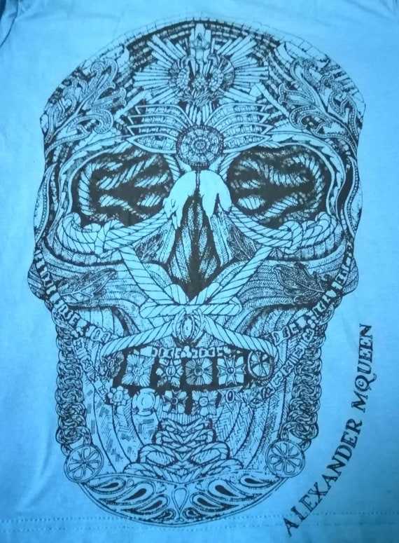 ALEXANDER MQUEEN Skull Vintage Shirt Big Logo Rare