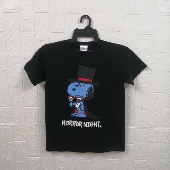SNOOPY Horror Night Shirt Vintage Big Print Snoopy