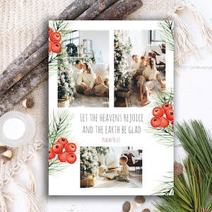 Printable Religious Christmas Card Template Multiple Picture - Etsy