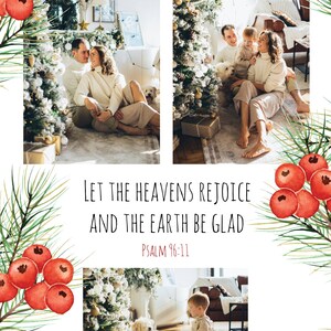 Printable Religious Christmas Card Template Multiple Picture - Etsy