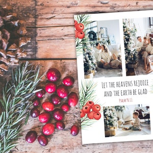 Printable Religious Christmas Card Template Multiple Picture - Etsy