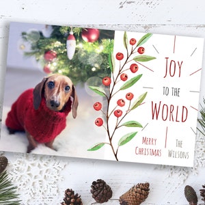 Printable Religious Christmas Card Template Joy to the World - Etsy