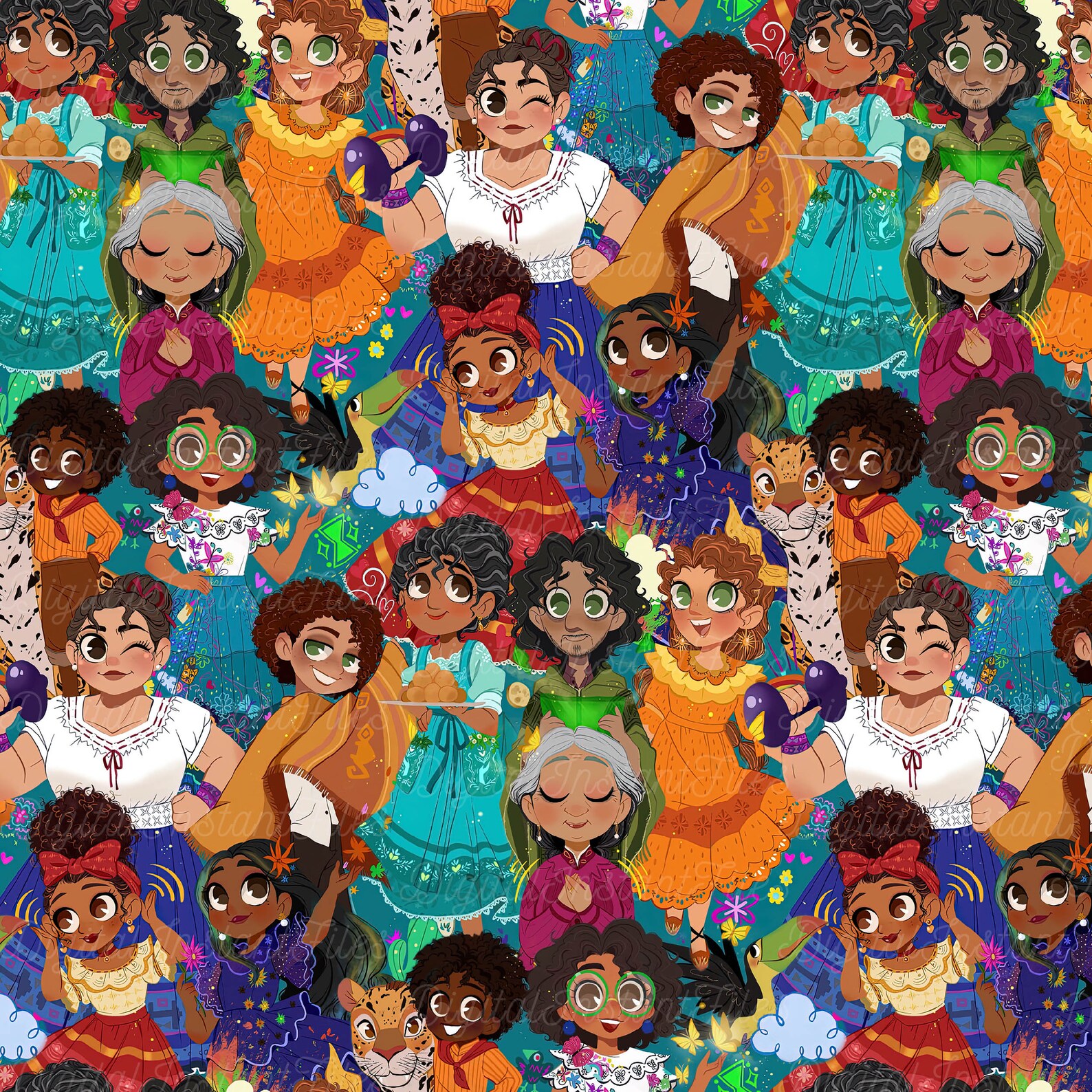 Encanto Seamless Pattern Mirabel Seamless Pattern Encanto Etsy