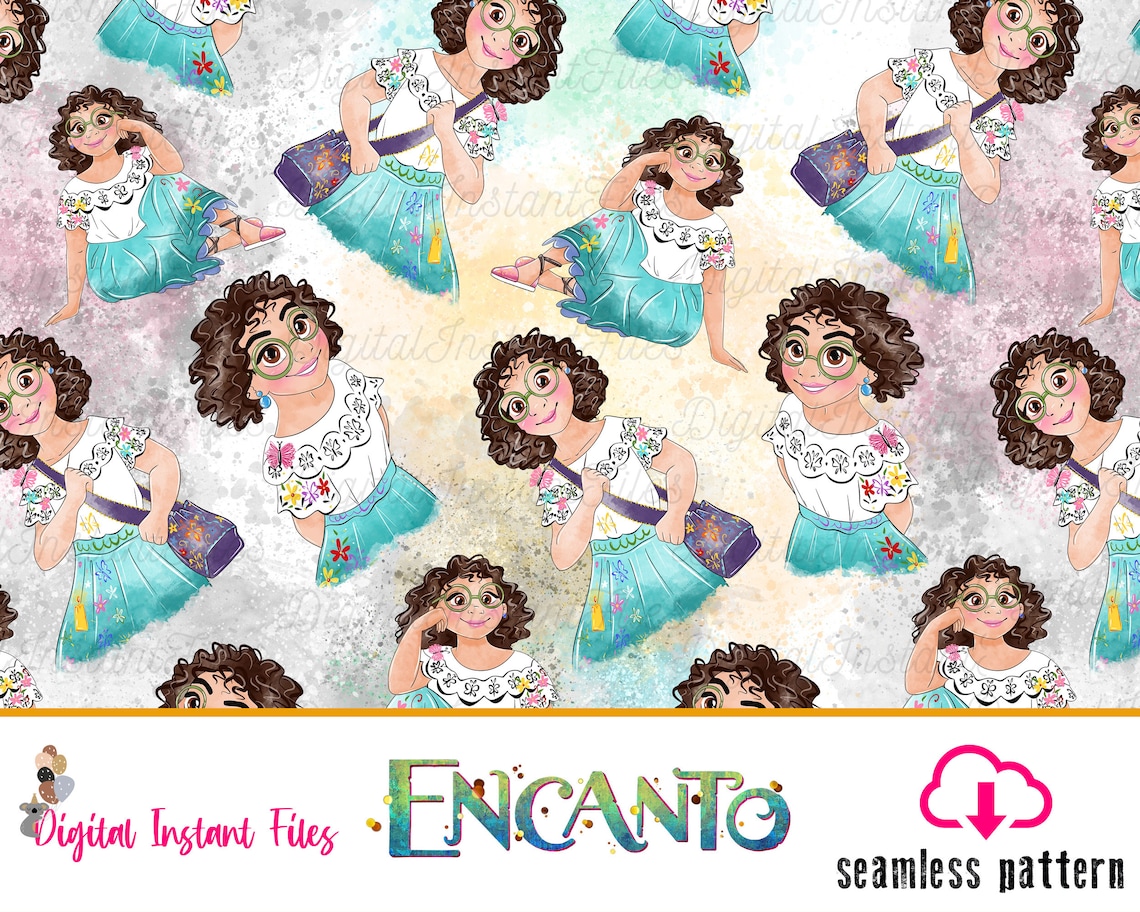 Encanto Seamless Pattern Mirabel Seamless Pattern Encanto Etsy