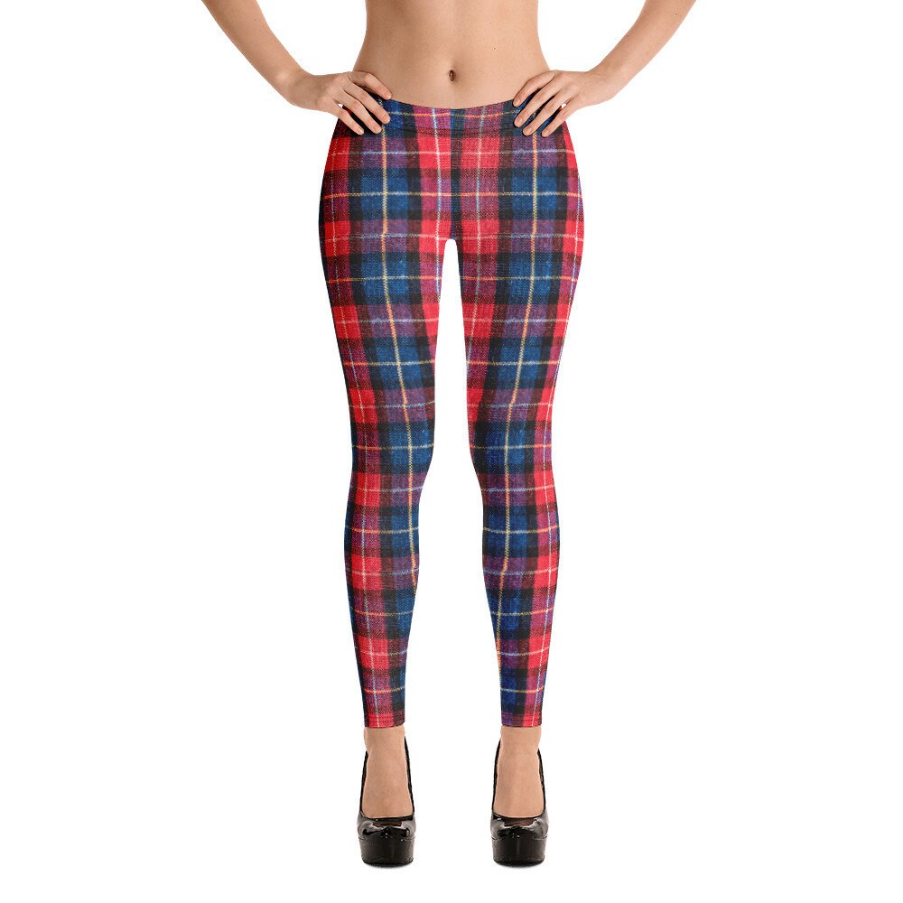 Plaid Yoga Pants - Etsy Singapore