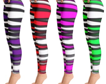 LEGGINGS Print Abstrakte ausgefallene Mode Leggings Stilvolle Geburtstagsgeschenk Housewarming Geschenk Print Yoga Hose dehnbar