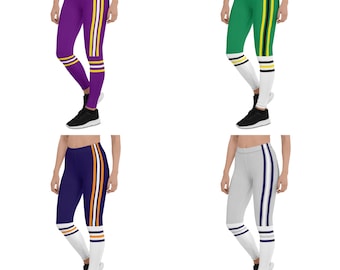 Chicago Bears leggings, Green bay Packers leggings, Detroit Lions leggings, Minnesota Vikings leggings, NFL Game Day Football Leggings