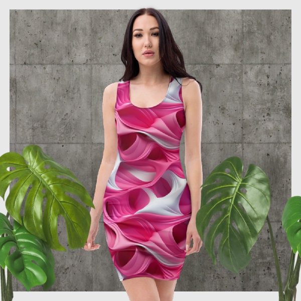 Sexy Pink Hot Bodycon Mini Dress - Etsy