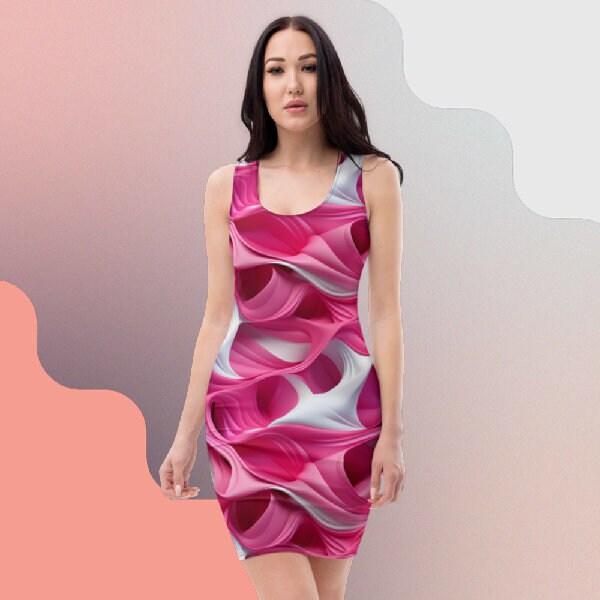 Sexy Pink Hot Bodycon Mini Dress - Etsy