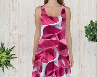 pink and black skater dress Reddy Set Go