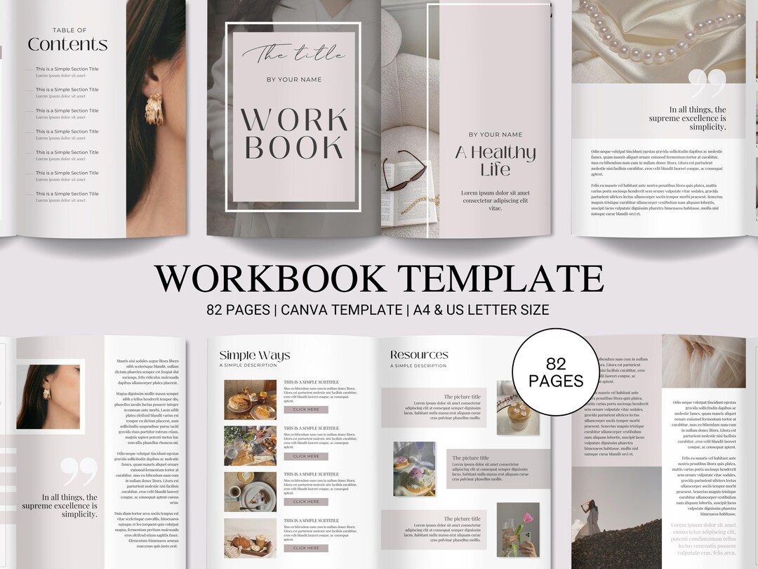 Ebook Canva Template Business Workbook Editable Course Template ...
