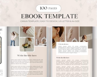 Ebook Template Marketing Ebook Workbook Template Lead Magnet Business Guide Editable Canva Download Coaching Template for Course Creators