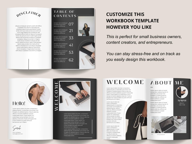 Editable Workbook Template Ebook Canva Template Lead Magnet Course ...