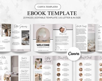 Airbnb Welcome Book Template House Host Manual Guide VRBO Vacation Rental Canva Welcome Guide Printable Digital Download for Hosts