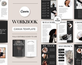 Editable Workbook Template Ebook Canva Template Lead Magnet Course Workbook Printable Digital Download Worksheet Guide for Business Coaches