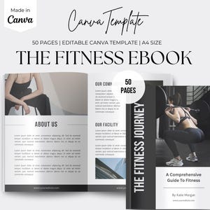 50 Page Fitness Ebook Template, Fitness Coach Ebook, Fitness Program, Fitness Guide, Workout Template, Gym Template, Personal Trainer