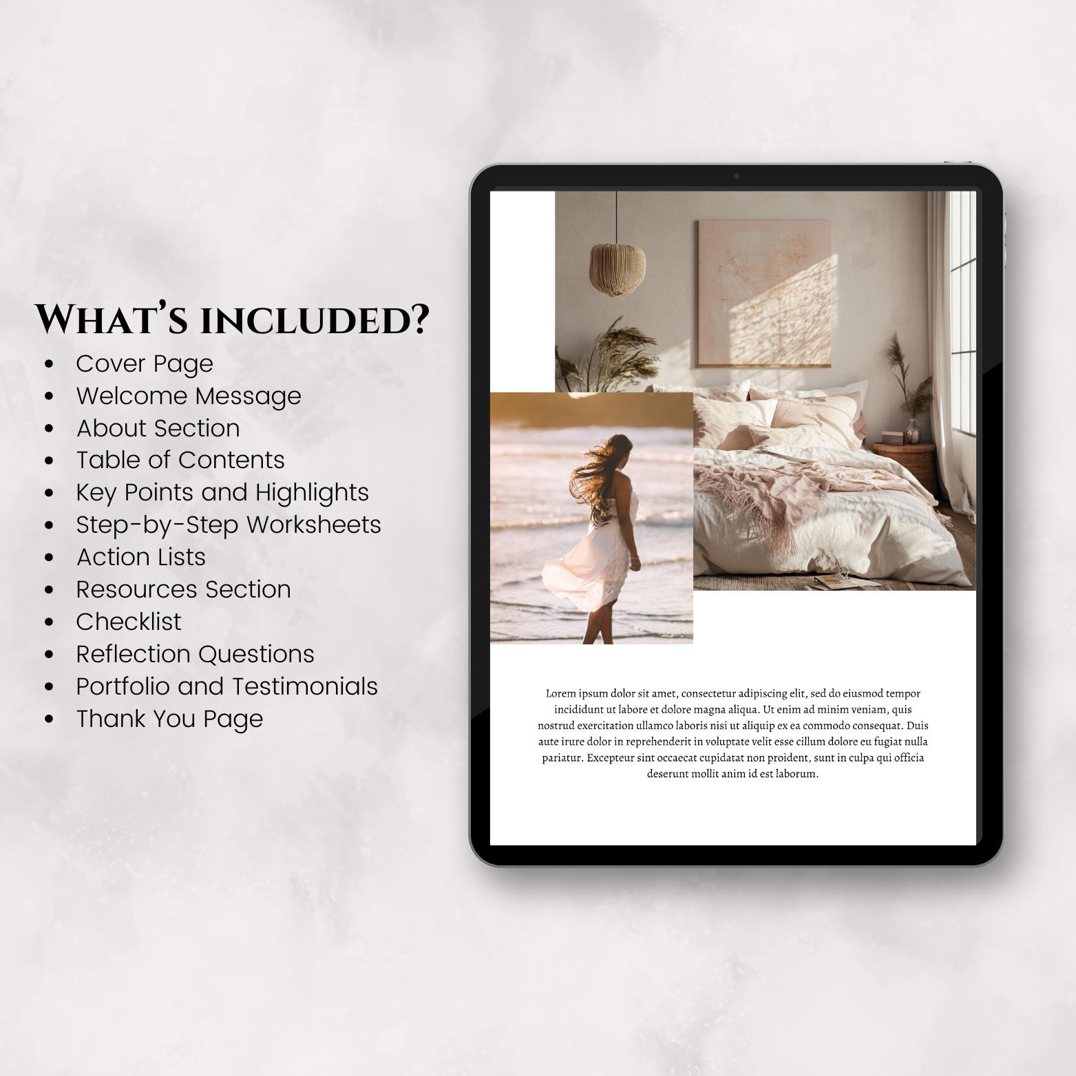 Ebook Template Coaching Workbook Template Lead Magnet Course Creator ...