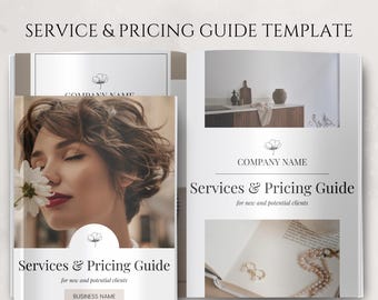 Services and Pricing Guide Template New Client Welcome Packet Price List Client Proposal Canva Template Printable Digital Download Business