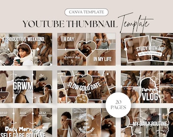 YouTube Template Thumbnail Template YouTube Channel Branding Kit Thumbnail Design Printable Digital Download YouTube Channel Art Pack