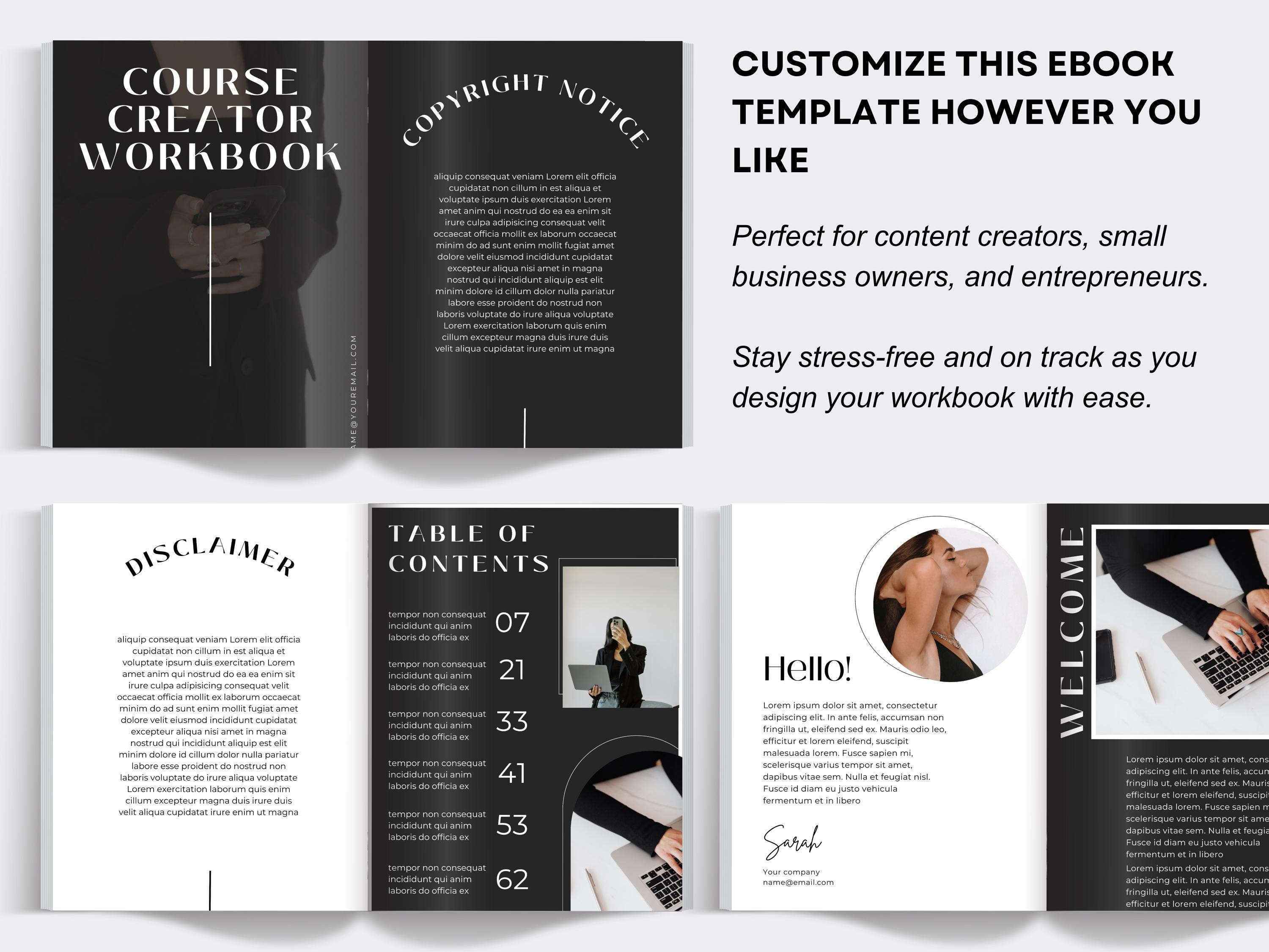 Ebook Template Course Creator Template Lead Magnet Coaching Workbook ...