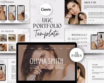 UGC Portfolio Template Creator Portfolio Media Kit UGC Template Creator Template Portfolio Design Digital Download for UGC Creators
