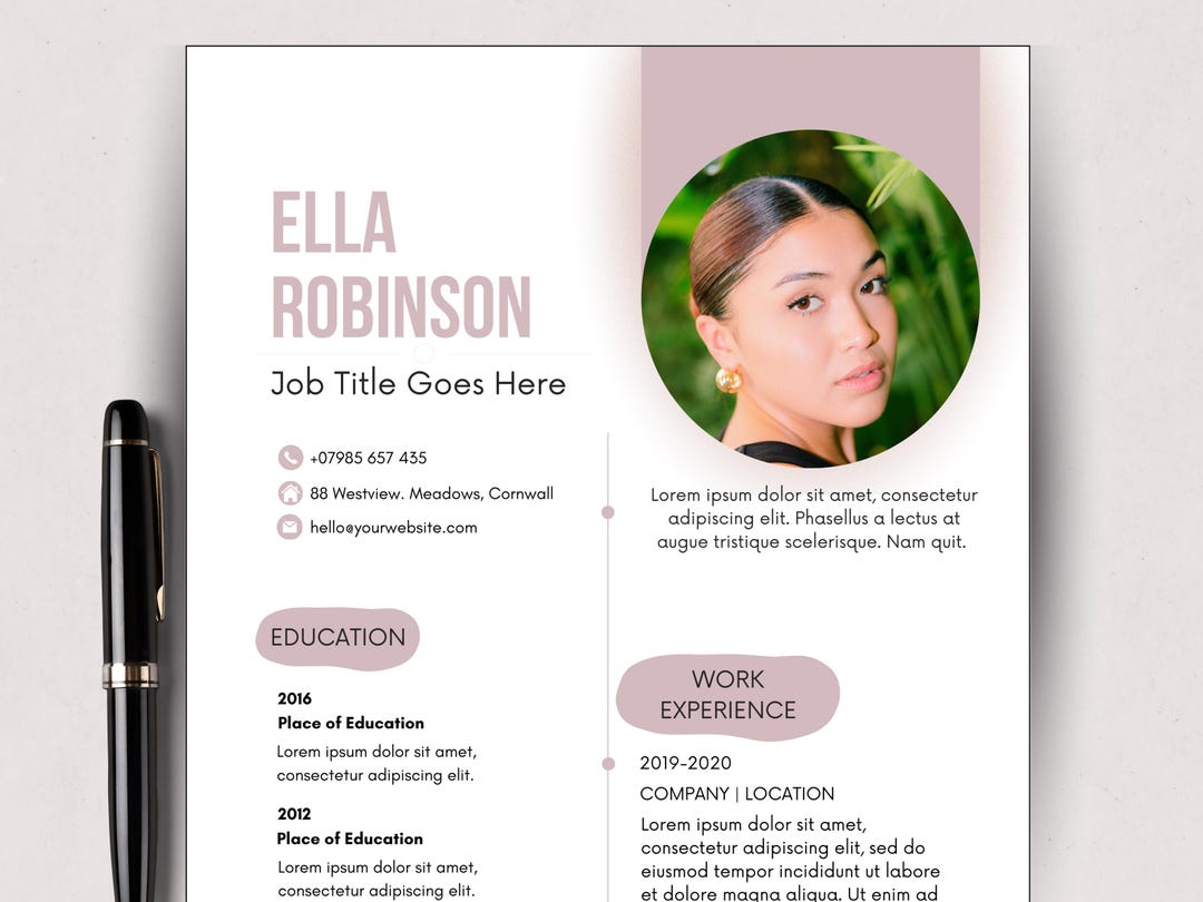 Resume Template Canva Creative Resume Modern CV Template Professional ...
