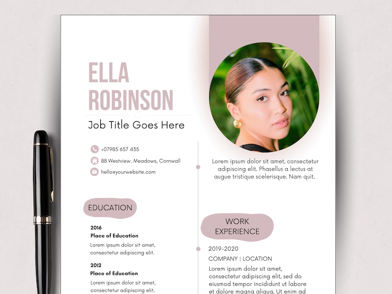 Resume Template Canva Creative Resume Modern CV Template Professional ...
