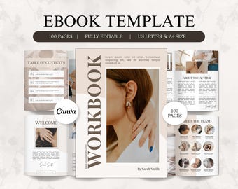 Ebook Template Marketing Ebook Workbook Template Lead Magnet Business Guide Editable Canva Digital Download Coaching Template Course Creator