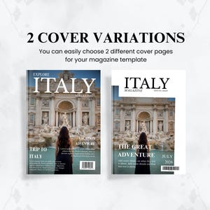 Travel Magazine Template Editable Canva Design Custom Memory Book ...