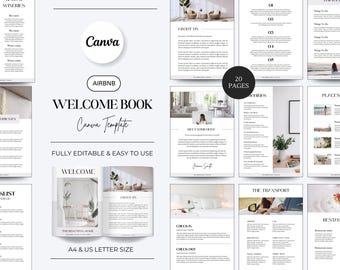 Airbnb Welcome Book Template, Welcome Template, Host Template, VRBO, Rental Template, Guest Book Template, Welcome Sign, House Manual