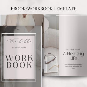 82 Page Ebook Template Canva, Editable Workbook, Ebook Digital Download, Editable Ebook Template, Ebook Bundle, Workbook Template Canva