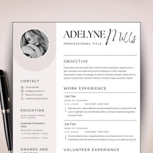 Canva Resume Template With Photo, Creative Resume Canva Template, Editable Resume Layout Canva Professional Resume Canva, CV Template Canva