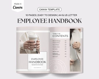 Employee Handbook Template Training Manual Employee Welcome Packet Onboarding Guide HR New Hire Printable Digital Download for Business