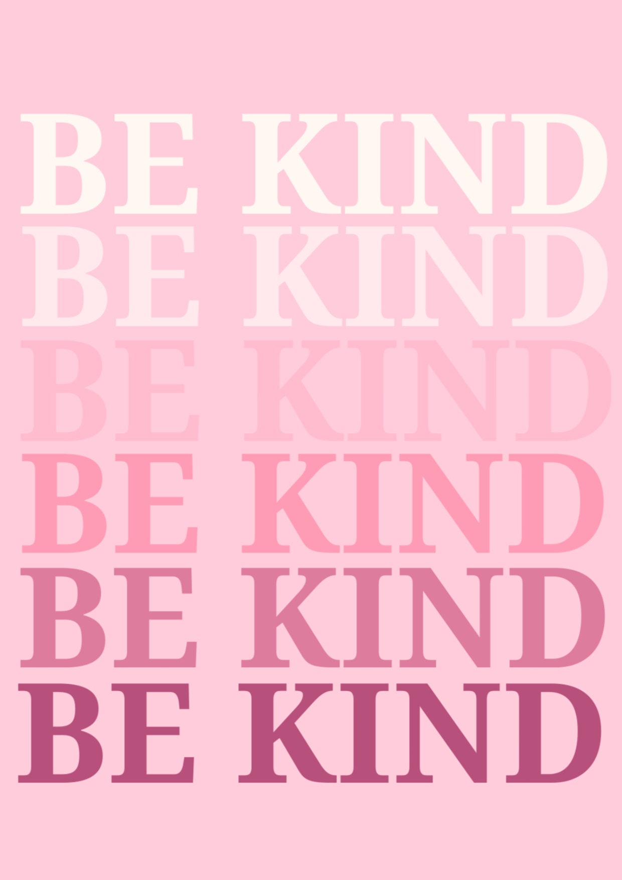 Be Kind Poster Digital Print A4 Handmade Art Minimalist Etsy España