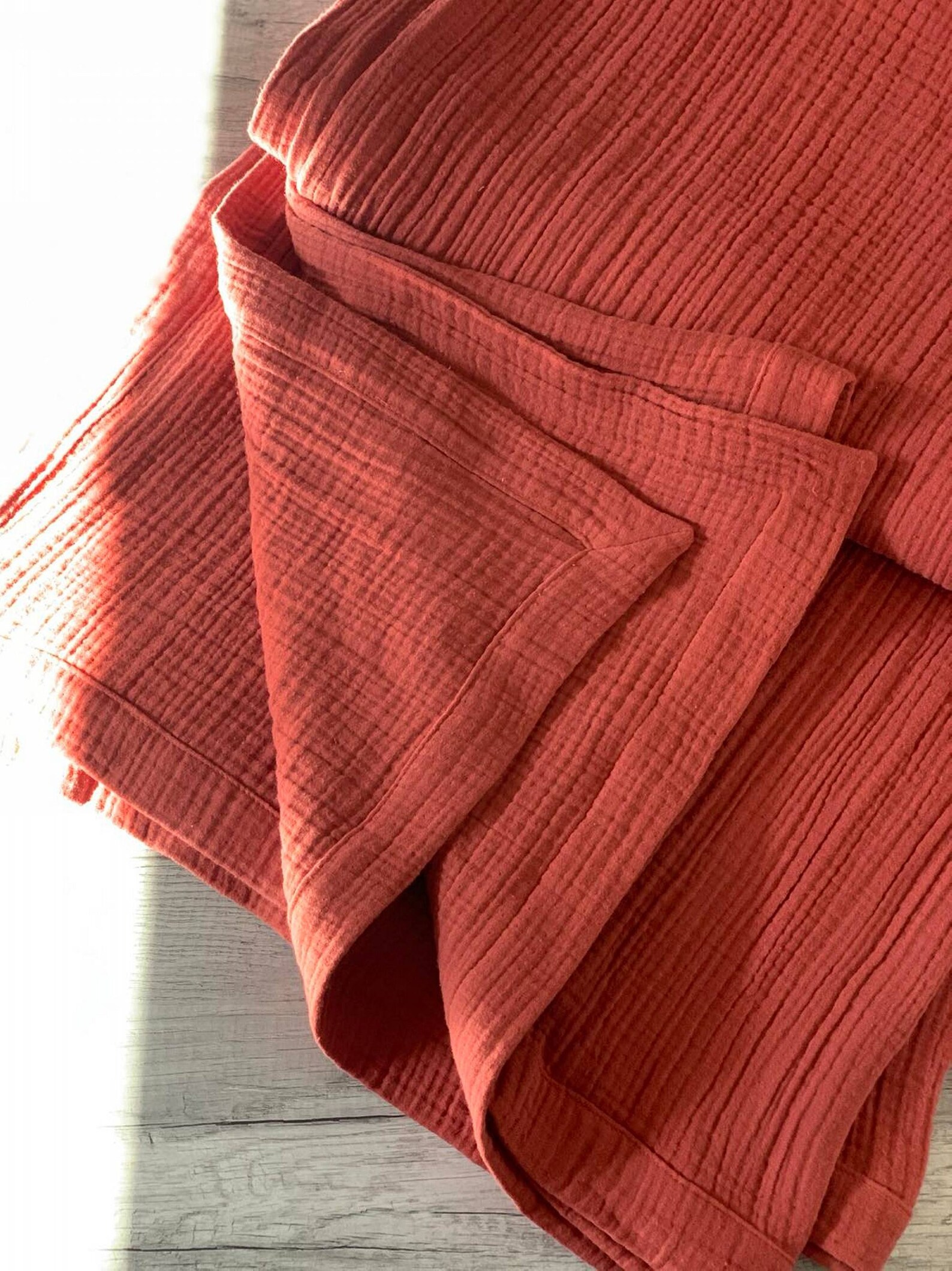 Muslin Gauze Adult Blanket Cotton Gauze Throw Bedspread KING Etsy