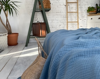Deep Pocket MUSLIN FITTED SHEETS King Size  Cotton Gauze Pillowcase /Organic Eco-Friendly Sustainable Bedding Pillowcases/Boho Pillow Cover