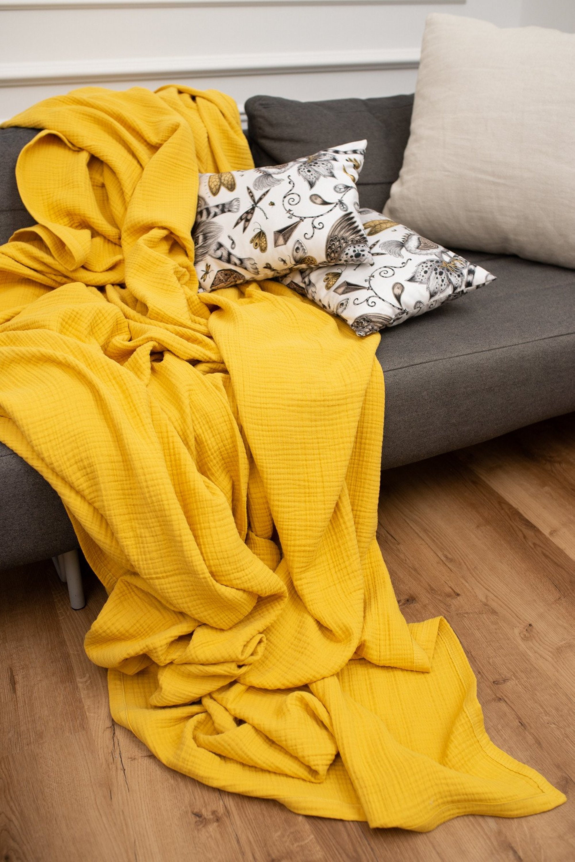 Muslin Gauze Adult Blanket Cotton Gauze Throw Bedspread KING Etsy