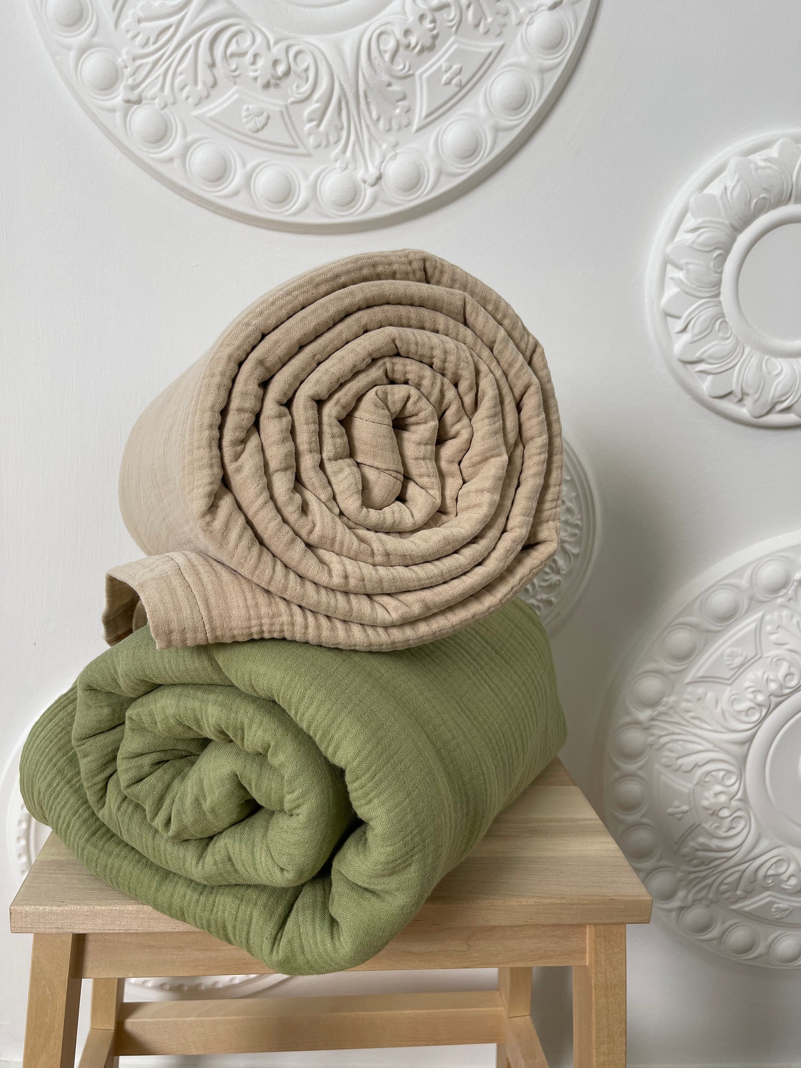 ORGANIC COTTON MUSLIN Adult Blanket Gauze King Queen Twin Etsy