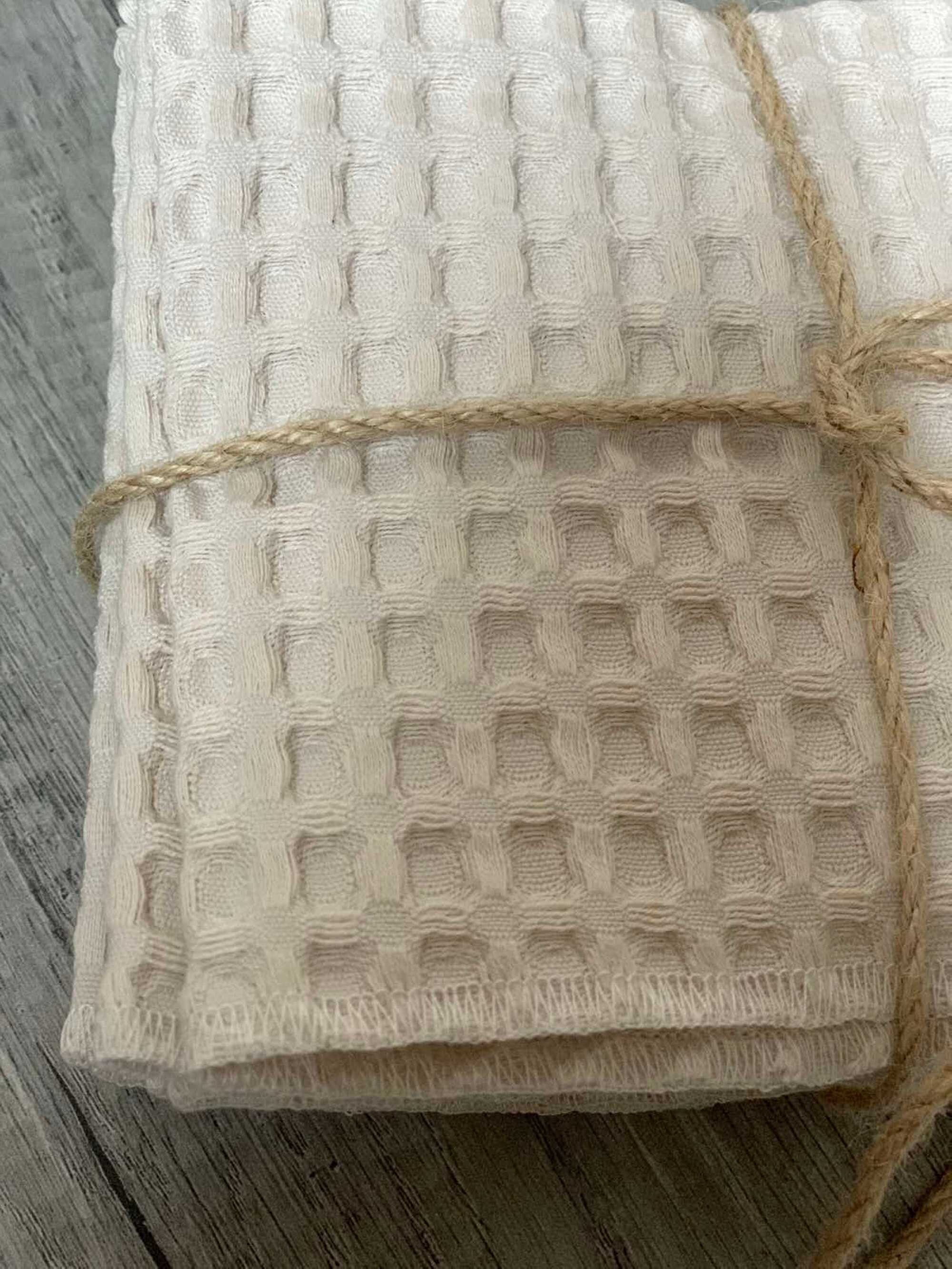 Set of Waffle Weave Cotton washcloths Organic Wash cloths Eco Etsy