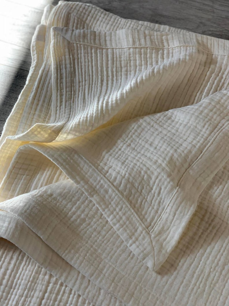 ORGANIC COTTON MUSLIN Adult Blanket Gauze King Queen Twin Etsy