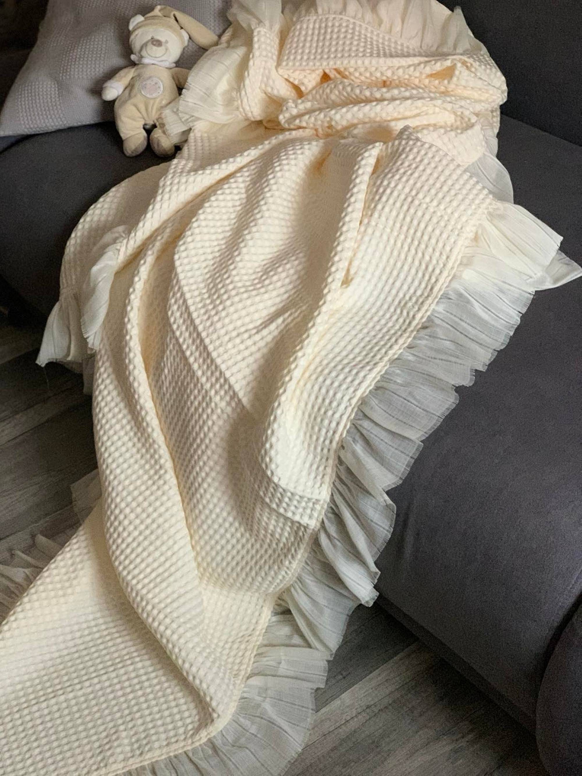 WAFFLE WEAVE BLANKETS Waffle Bed Cover Queen/king size Etsy