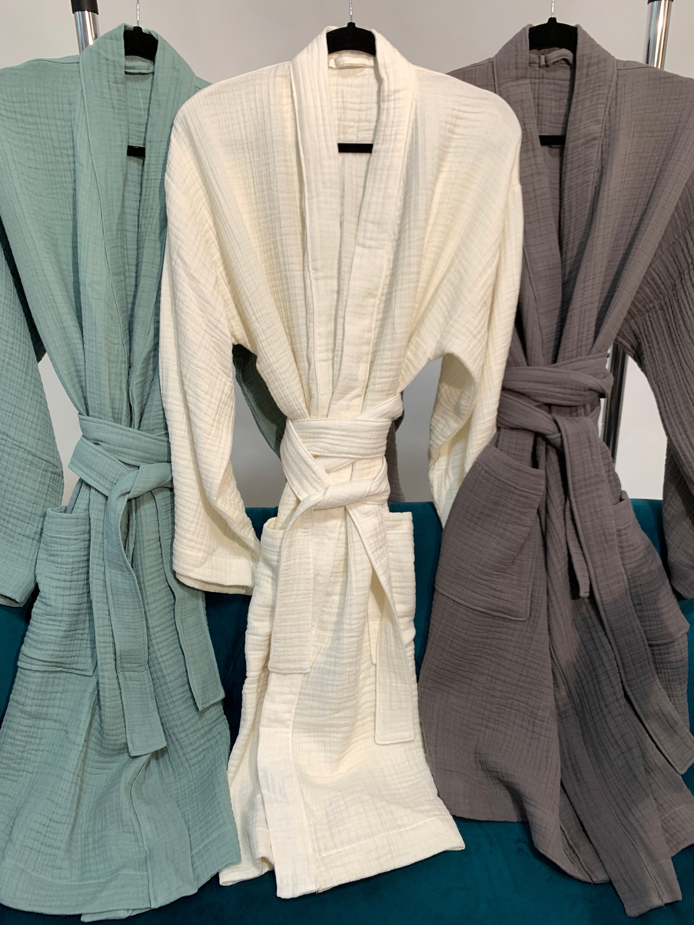 Muslin Cotton Double Gauze Women Bath Robe Cotton Gauze Robes Etsy