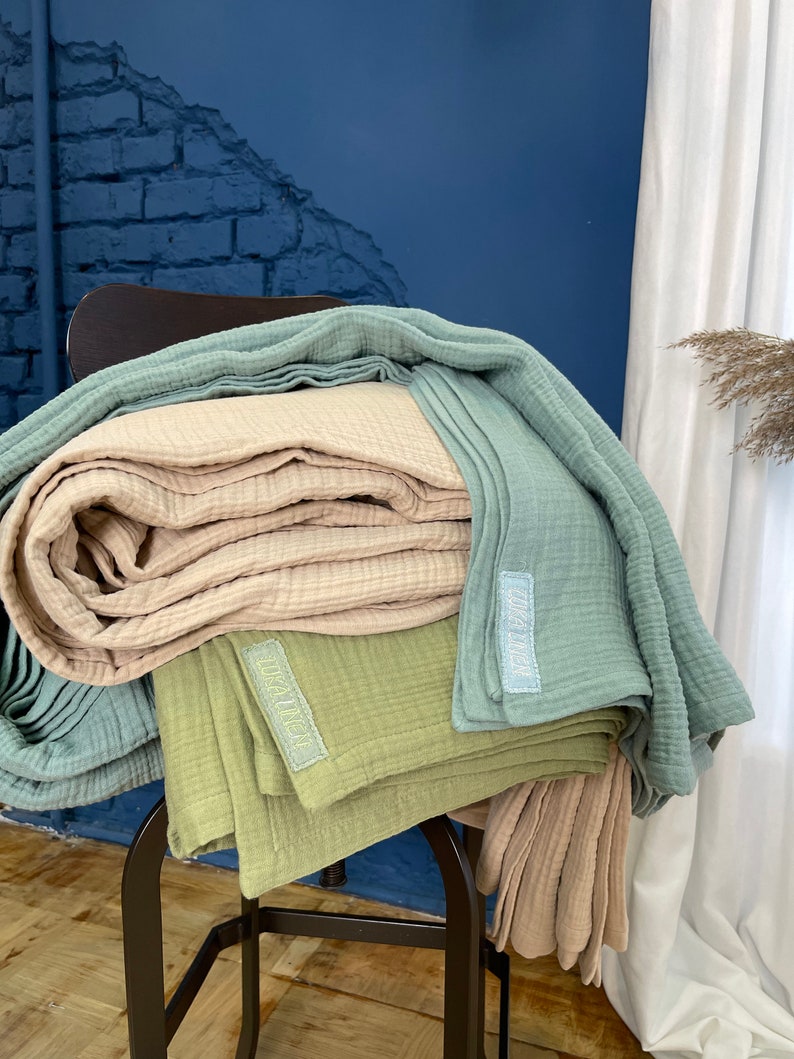 Muslin Gauze Adult Blanket Cotton Gauze Throw Bedspread KING Etsy