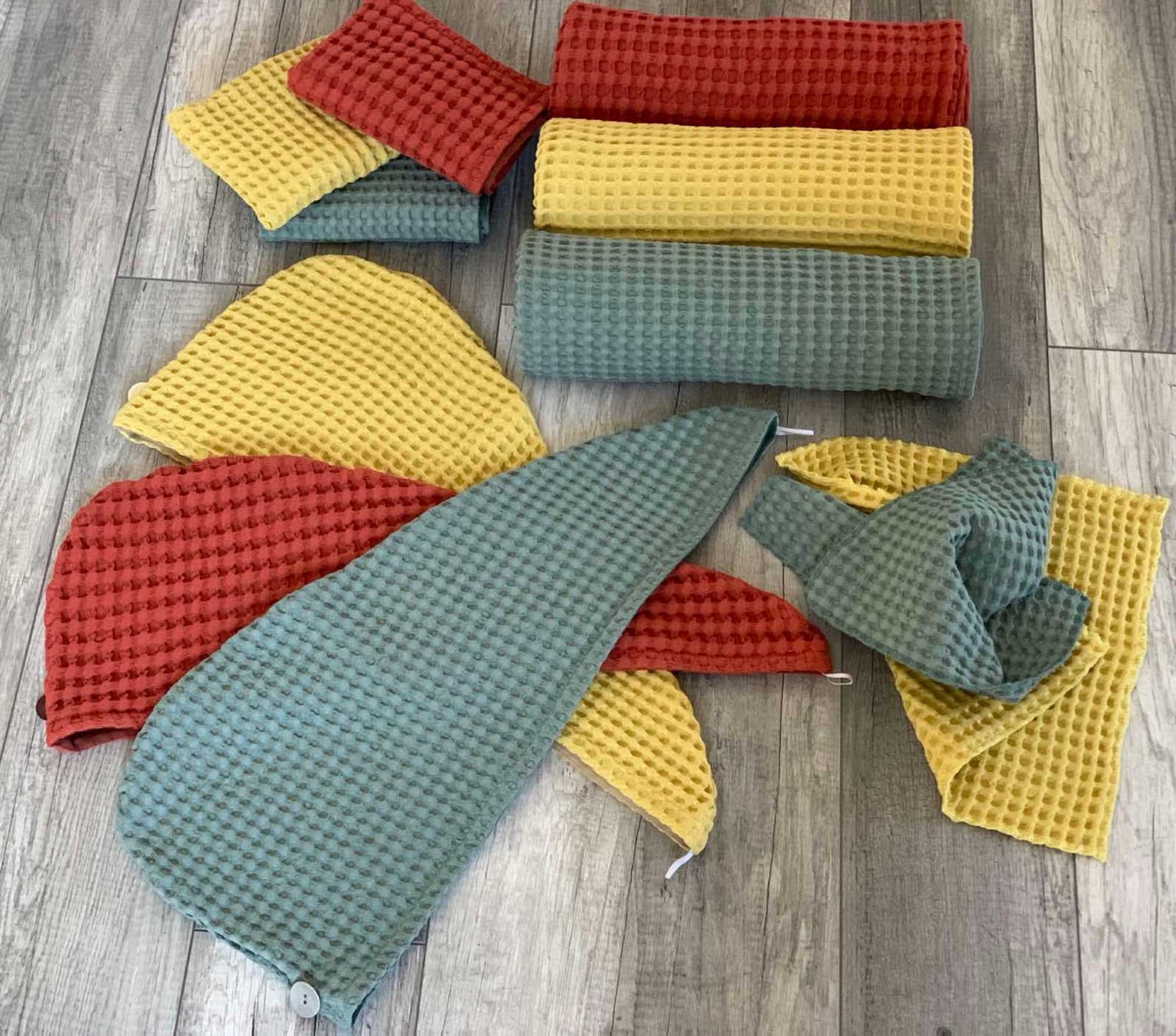 Hair Towel Wrap Hair Plopping Towel Waffle Hand Bath Washcloth Etsy